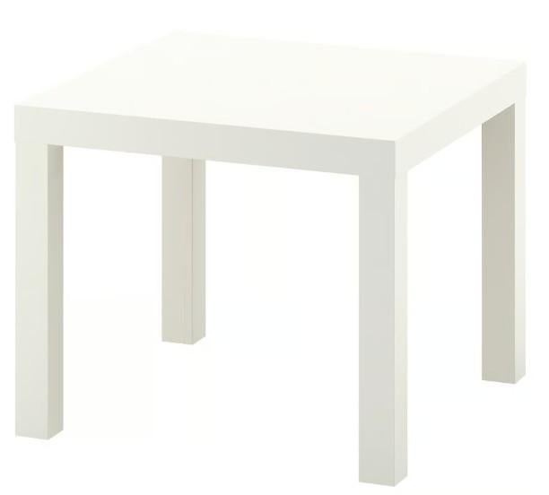 Lack bijzet/salontafel wit 55x55cm (15 euro voor 4st.), Ophalen, 50 tot 100 cm, Vierkant, 50 tot 100 cm