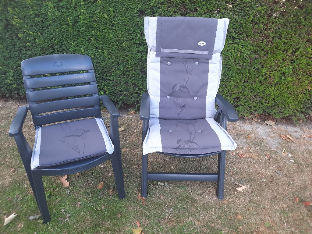 Tuinstoelkussens, Ophalen, Gebruikt