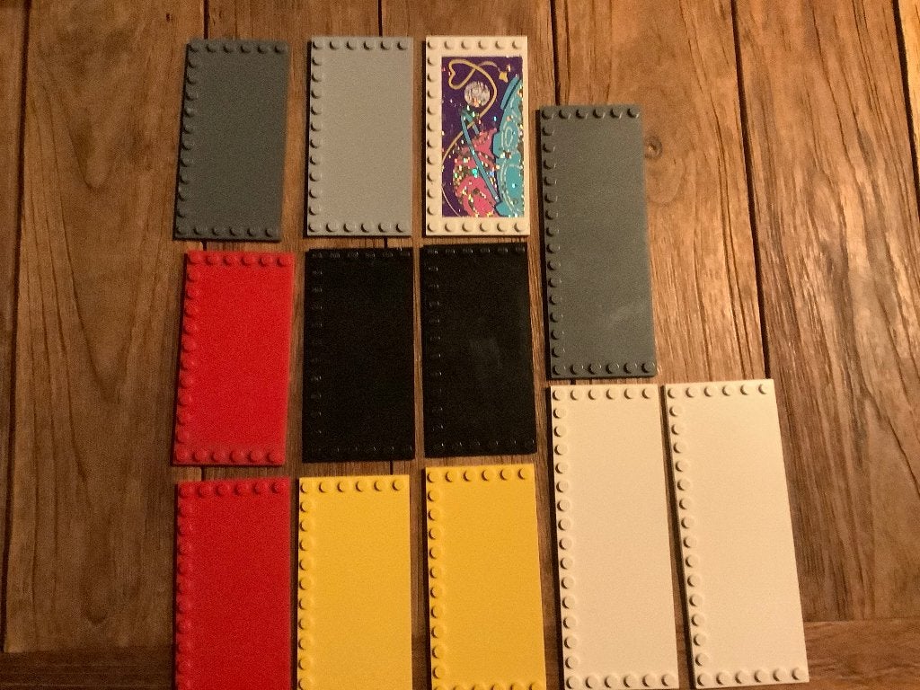 Lego grote plaatjes 12 stuks / 371-8, Ophalen of Verzenden, Gebruikt, Losse stenen, Lego