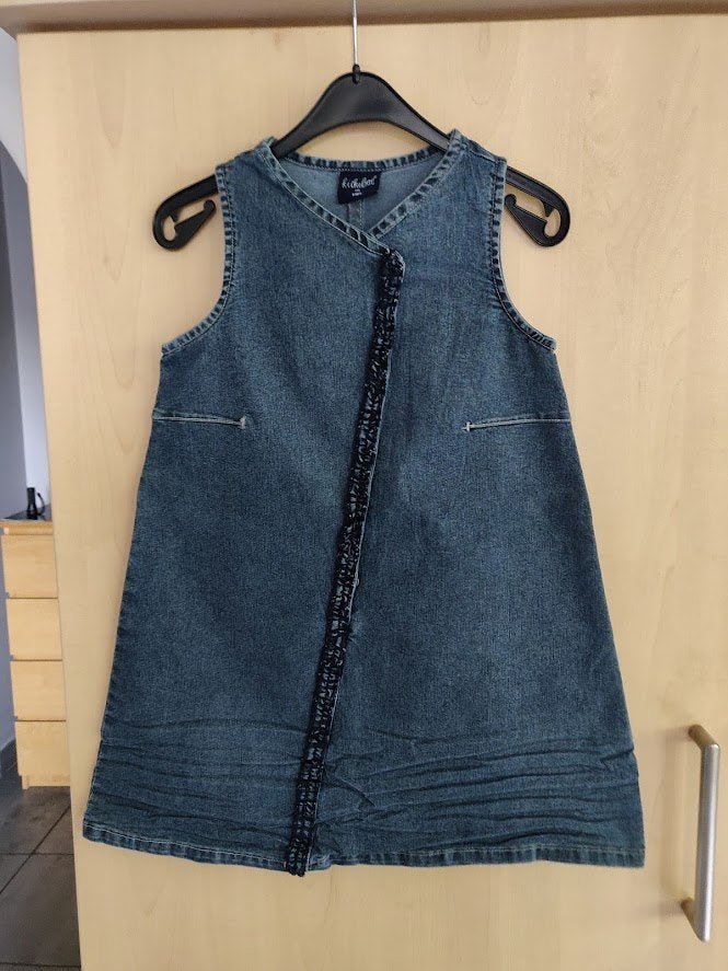 Jeanskleed Kiekeboe.  maat 116., KIEKEBOE., Meisje, Ophalen of Verzenden, Zo goed als nieuw