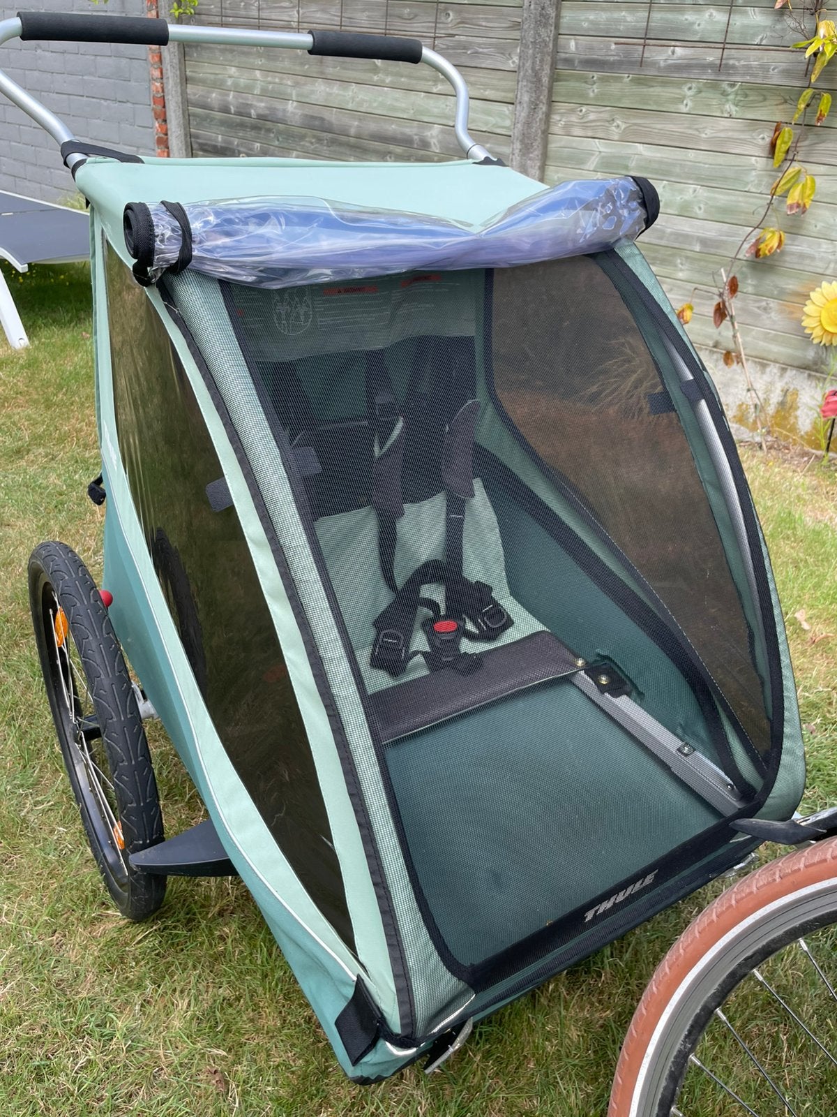 Thule Coaster XT - 2 kinderen - fietskar + buggy - topstaat, Ophalen, Zo goed als nieuw, Kinderkar, Opvouwbaar