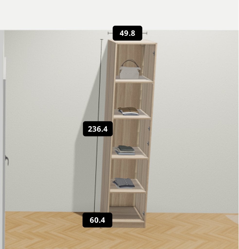 ikea pax kast B50xH236xD58 incl deur geglazuurd eiken effect, Ophalen, 200 cm of meer, 50 tot 100 cm, Ikea, modern, geglazuurd eiken effect, dressoir