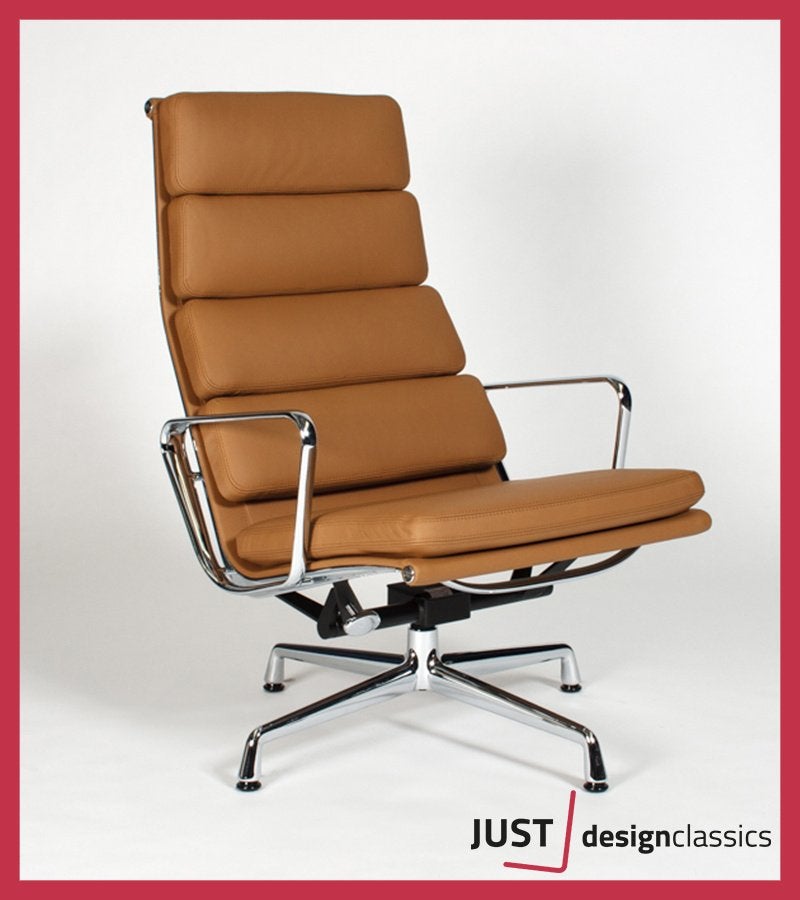 Eames Vitra ea 222 Camel Leder Chroom NIEUW, Huis en Inrichting, Ophalen, Nieuw