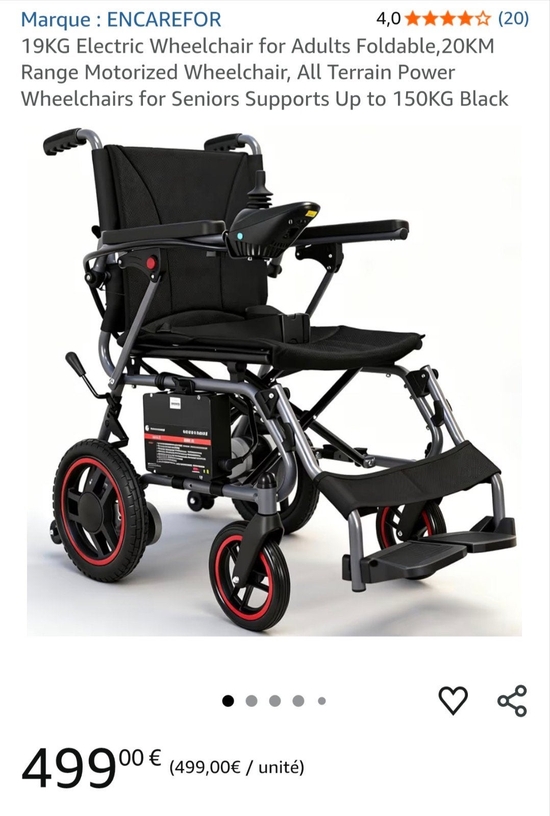 Fauteuil roulant électrique quasi neuf 25kms d'autonomie, Divers, Chaises roulantes, Enlèvement, Fauteuil roulant électrique