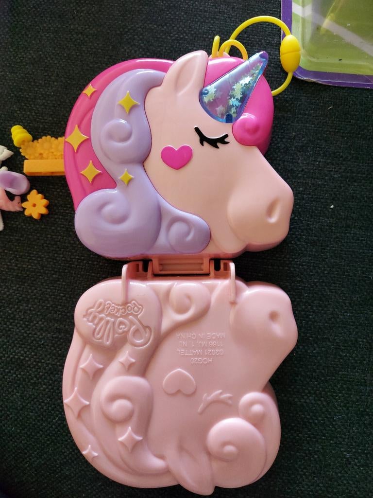 Polly Pocket Unicorn Forest Compact, Ophalen, Zo goed als nieuw