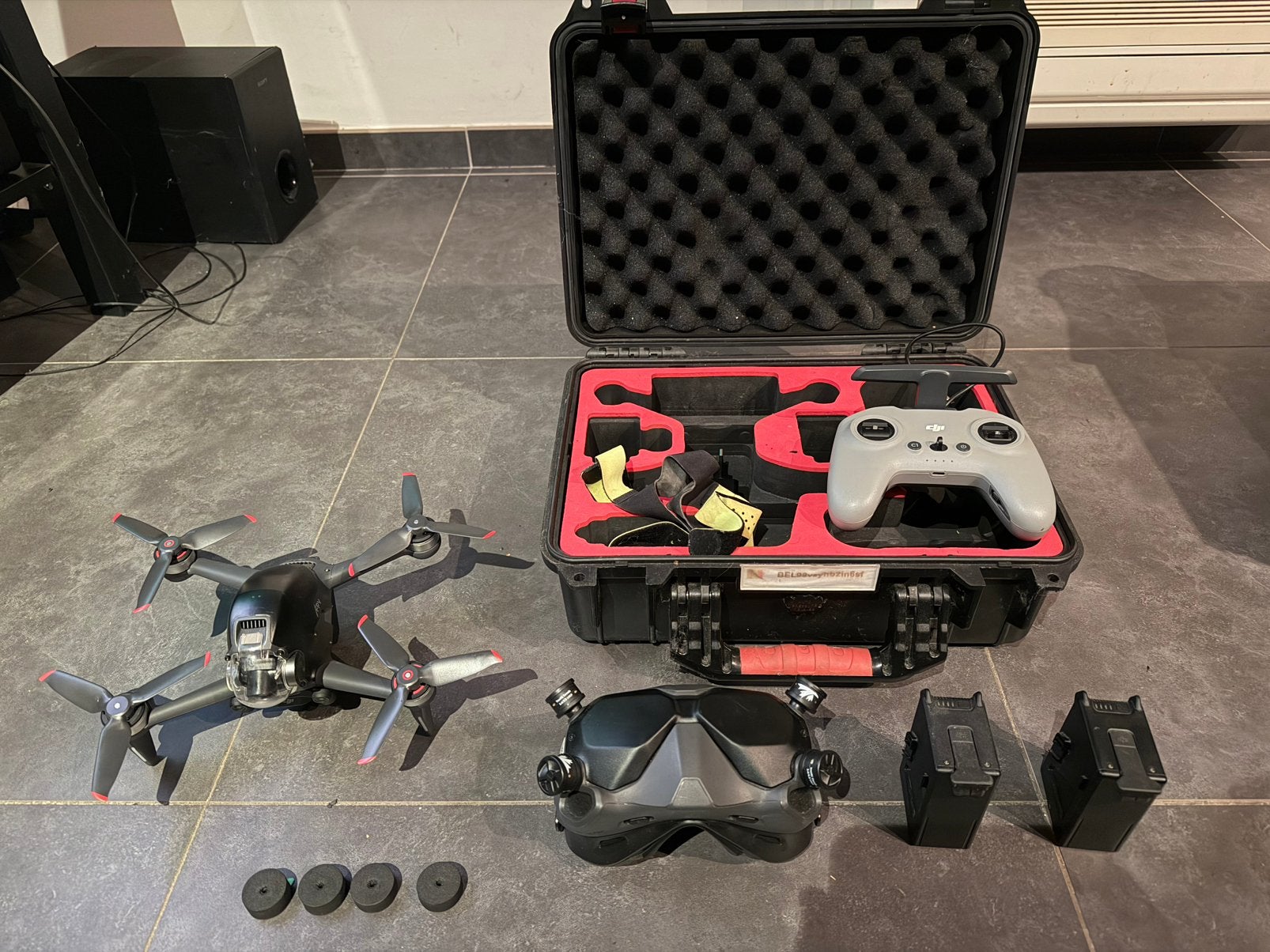 DJI FPV Drone Combo, Audio, Tv en Foto, Extra accu('s), Cameradrone, 100 tot 1000 meter, Zo goed als nieuw