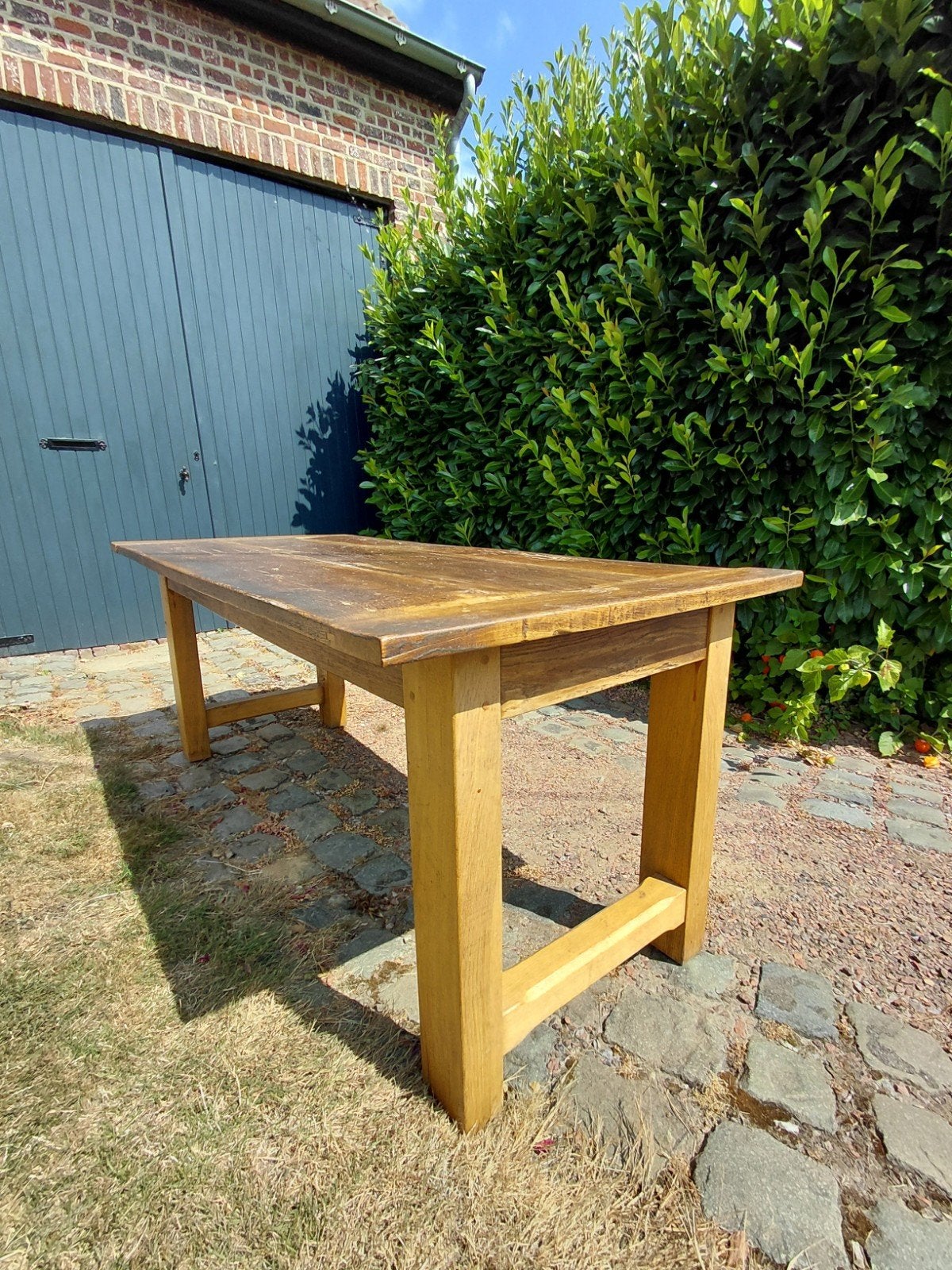 Eiken kloostertafel, Jardin & Terrasse, Tables de jardin, Enlèvement, Bois
