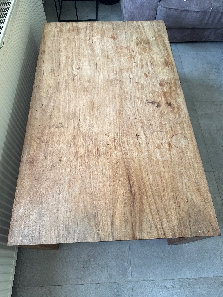 Salontafel teak, Huis en Inrichting, Tafels | Salontafels, 50 – 75, Gebruikt, 100 tot 150 cm, Teakhout