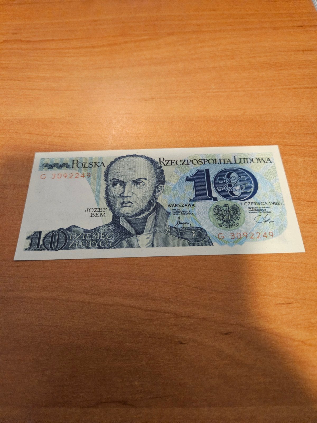 10 zloty Pologne 1982 année UNC, Enlèvement ou Envoi, Pologne, Billets en vrac