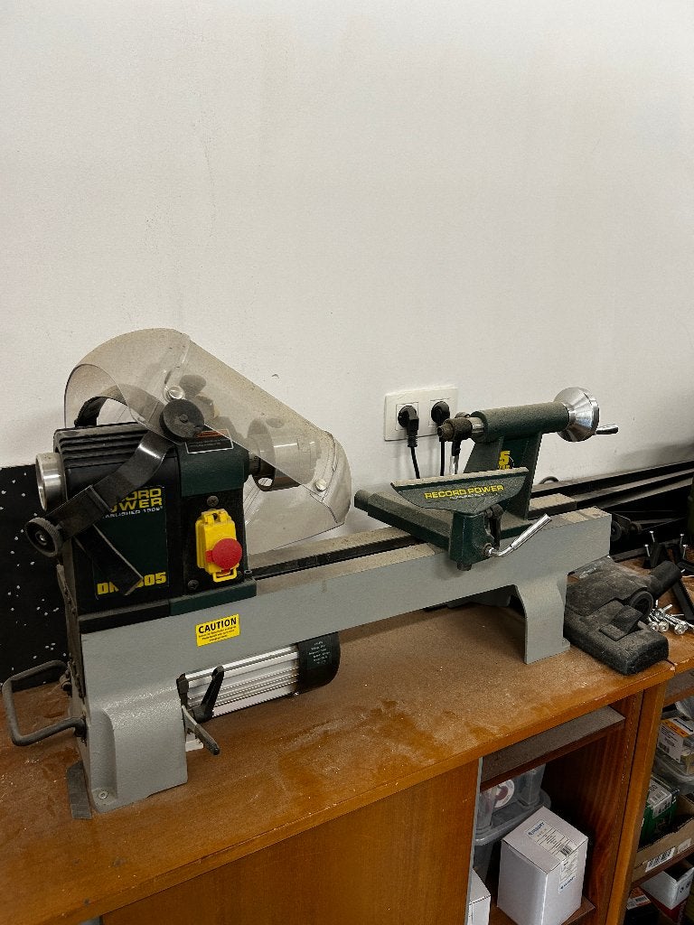 Tour à bois Record Power DML305 avec accessoires, Enlèvement, Utilisé