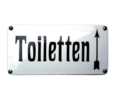 Emaille bordje Toiletten 10 x 20 cm, Tekstbord, Ophalen, Nieuw, Emaille