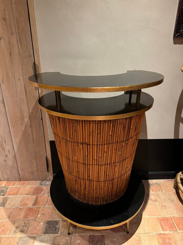 Vintage Tiki Bar – Jaren 50 – Uniek Mid-Century meubel, Huis en Inrichting, Barren, Gebruikt, Ophalen