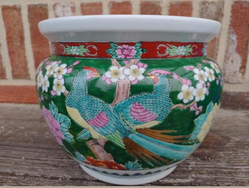 Cache-pot Imari Japan, Overige materialen, Gebruikt, Rond, Minder dan 40 cm