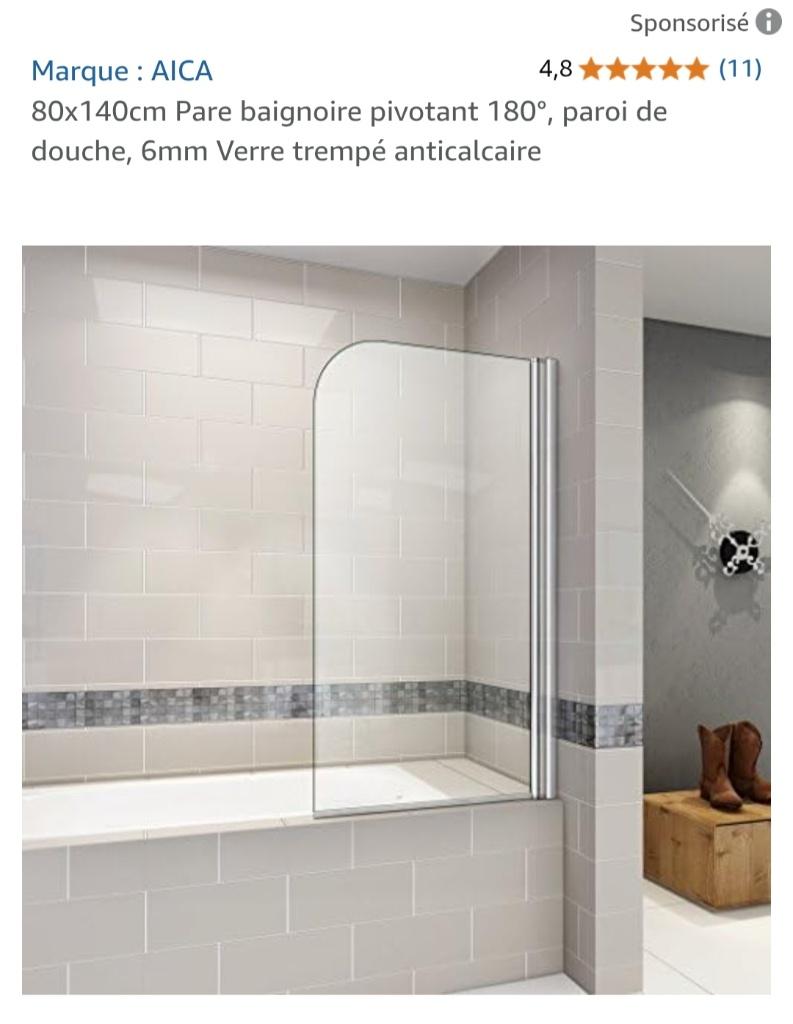 Pare baignoire Pivotant / Alca, Bricolage & Construction, Sanitaire, Enlèvement, Comme neuf, Verre, Autres types
