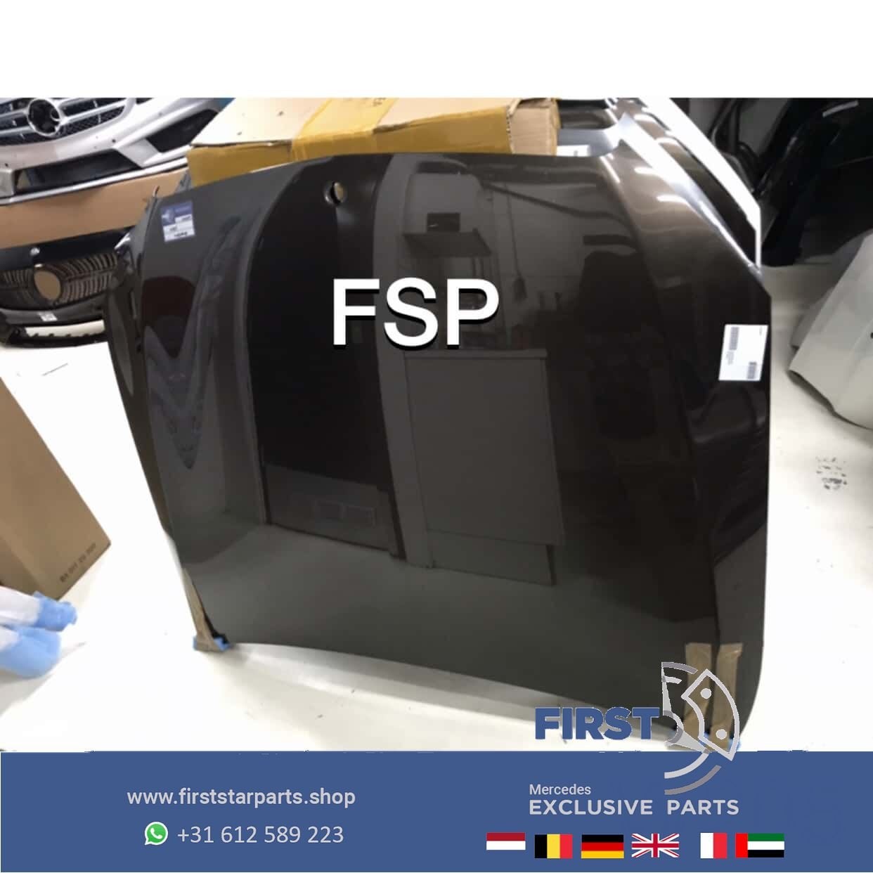 W205 motorkap Mercedes C Klasse grijs origineel 2014-2018 MB, Utilisé, -, Capot moteur, -