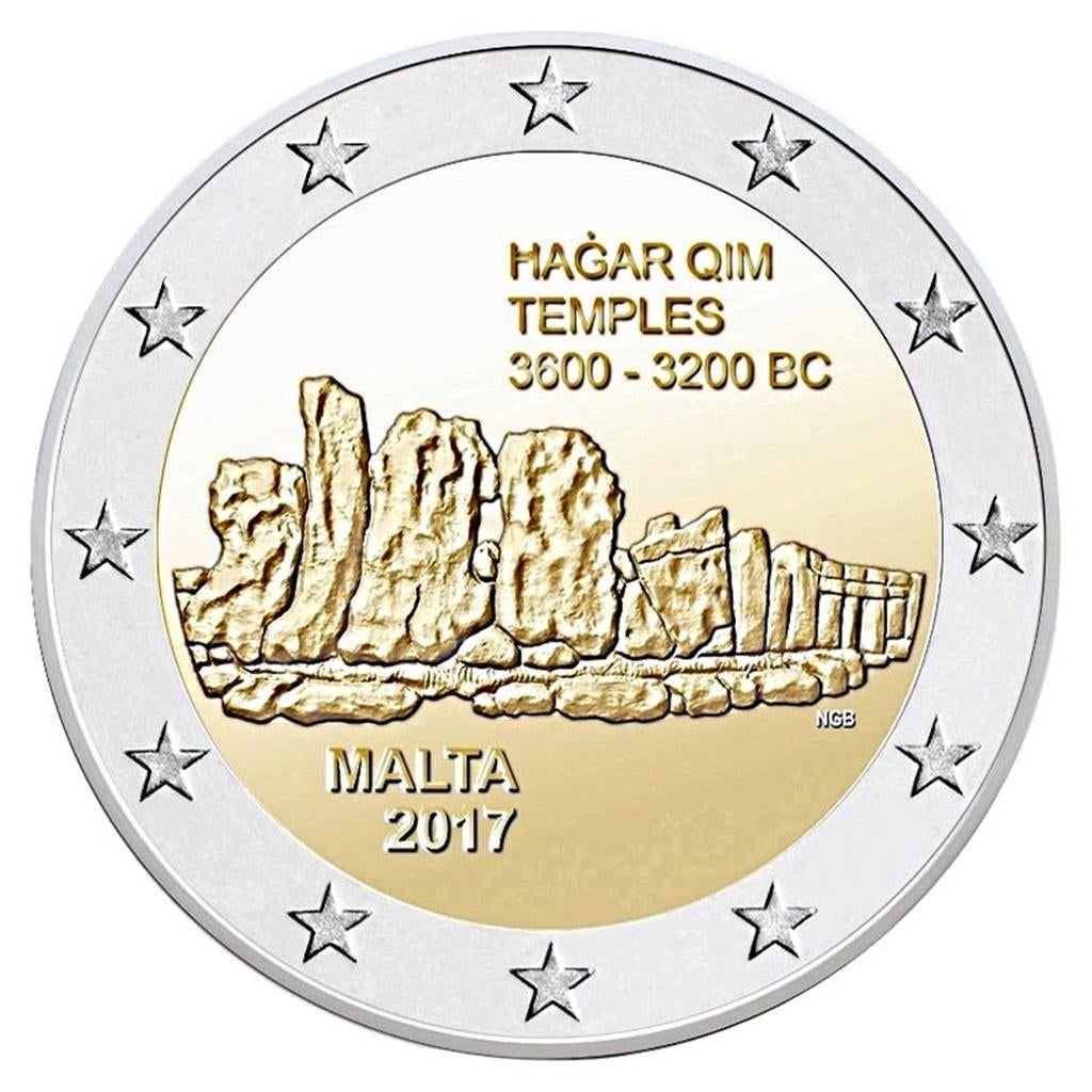 2 euro Malta 2017 'Hagar Qim', Ophalen of Verzenden, Malta, 2 euro, Losse munt