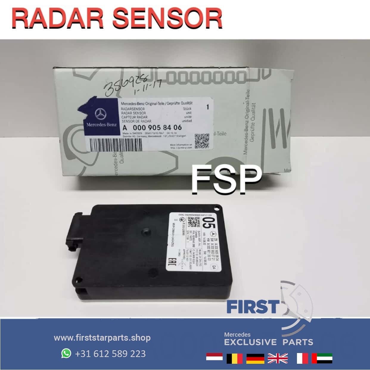 Radar sensor afstand A0009058406 distance control collision, Utilisé, -, -, Enlèvement ou Envoi