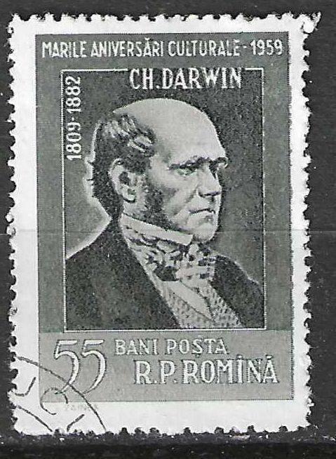 Roemenie 1959 - Yvert 1621 - Charles Robert Darwin (ST), Postzegels en Munten, Verzenden, Gestempeld