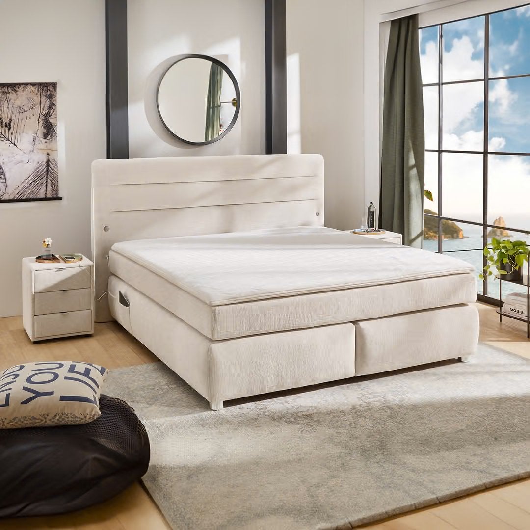 Boxspring 180x200, Maison & Meubles, Chambre à coucher | Lits, Enlèvement, Comme neuf