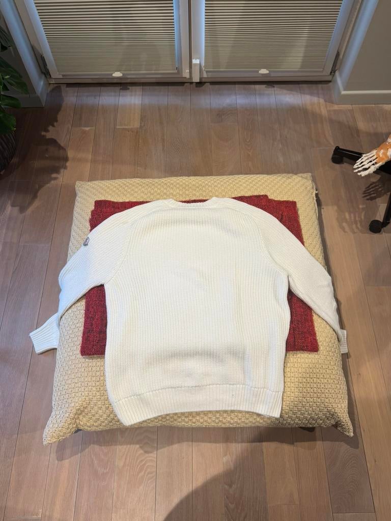 Pull Moncler, Ophalen, Gedragen, Maat 52/54 (L), Wit
