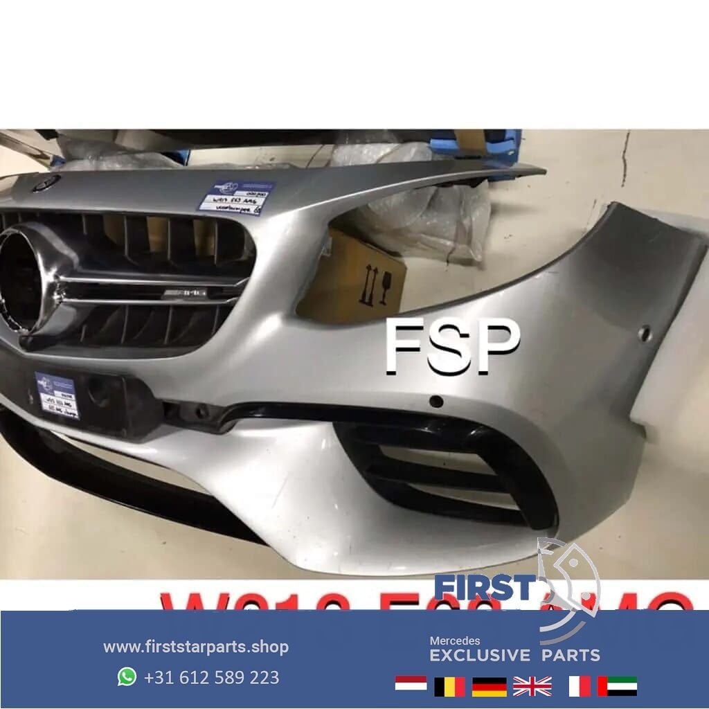 W213 S213 E63 AMG VOORBUMPER COMPLEET ZWART WIT GRIJS COMPLE, Utilisé, -, Avant, -
