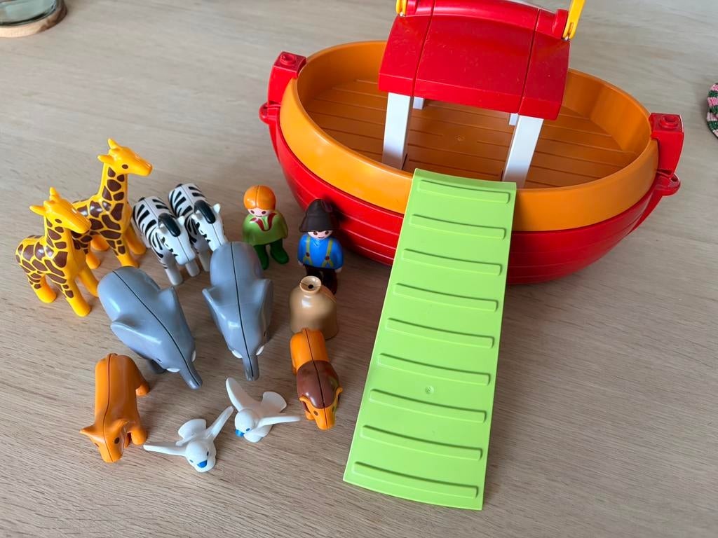 PLAYMOBIL 1.2.3 Meeneem Ark van Noach - 6765, Enlèvement, Utilisé, Ensemble complet