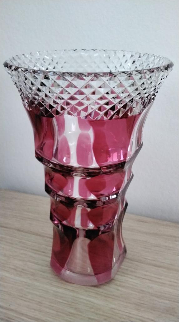 Vase en cristal Val St Lambert 18 cm excellent état, Antiquités & Art, Enlèvement ou Envoi