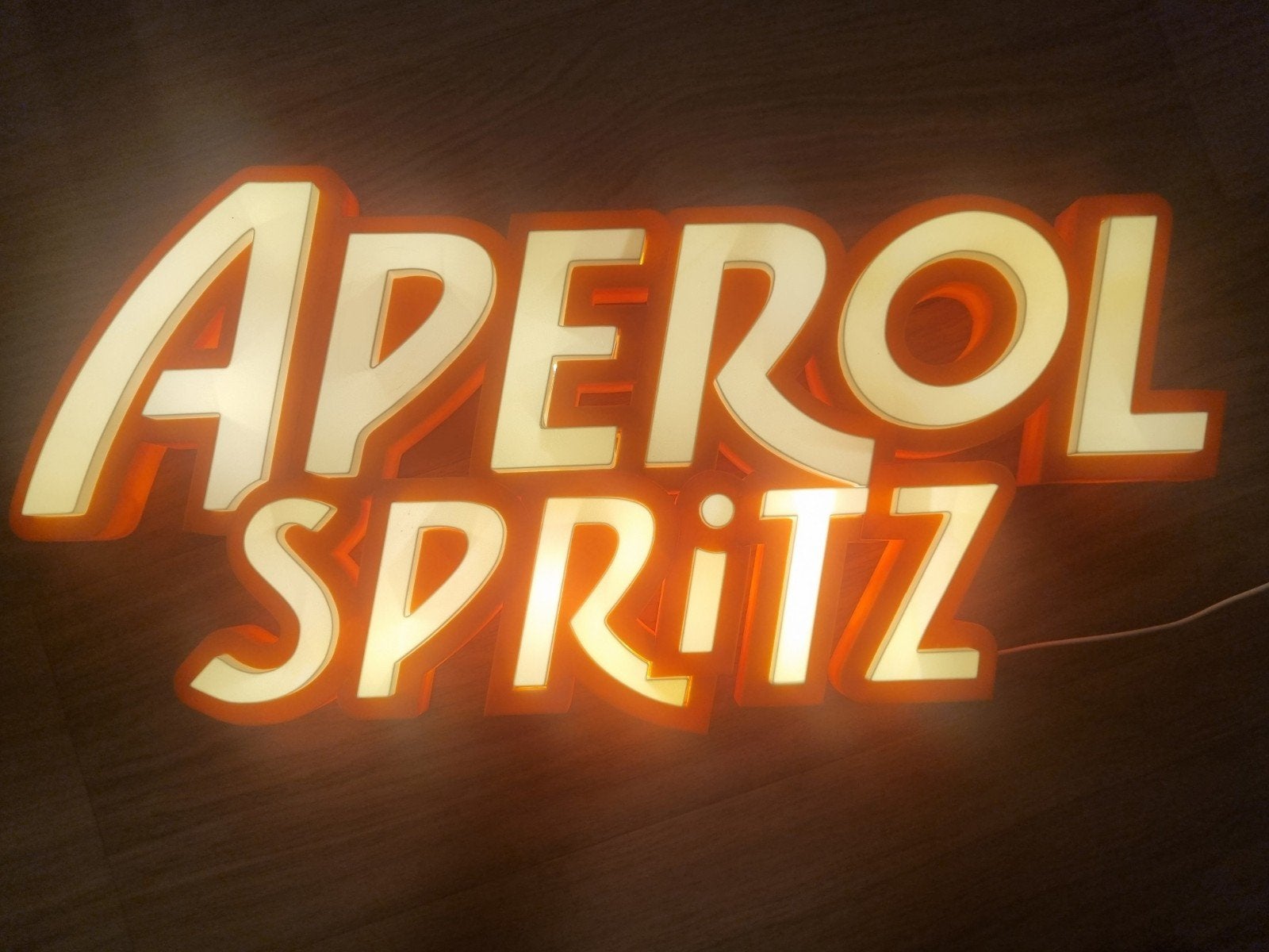 aperol spritz light box, 30 cm, Oranje, Ophalen of Verzenden, Kunststof