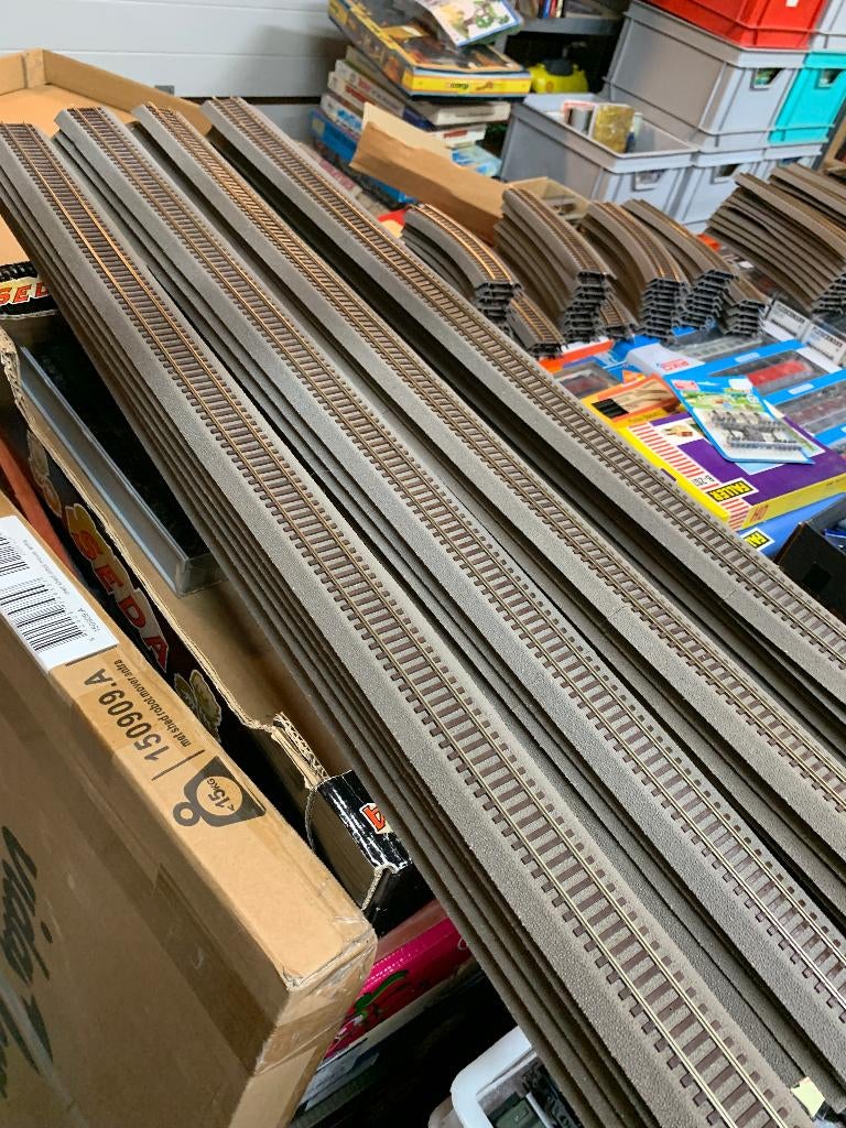 Roco Line HO avec Ballast : gros lot de rails et aiguillages, Enlèvement, Rails, Roco