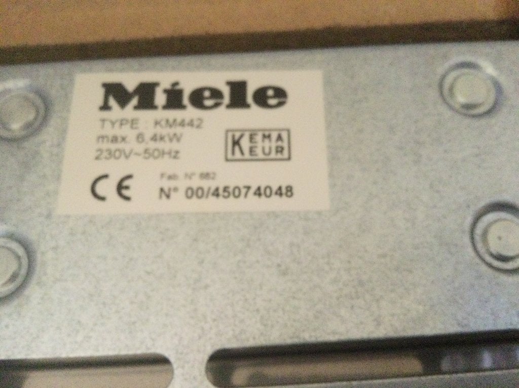 KOOKPLAAT MIELE, Ophalen, Zwart, Overige merken, Glas