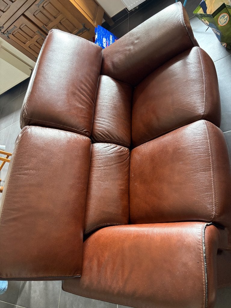 Fauteuils en cuire de vachettes, Enlèvement, Utilisé, Deux personnes, Cuir