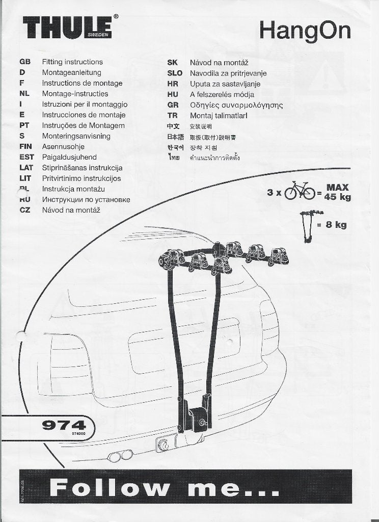 THULE fietsenrek, Ophalen, Zo goed als nieuw, Trekhaakdrager
