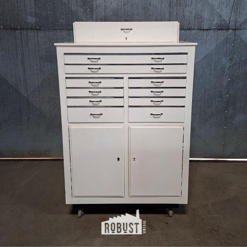 Tandartskastje op wielen / medisch kastje / ladekast, Huis en Inrichting, Kasten | Ladekasten, 5 laden of meer, 100 tot 150 cm