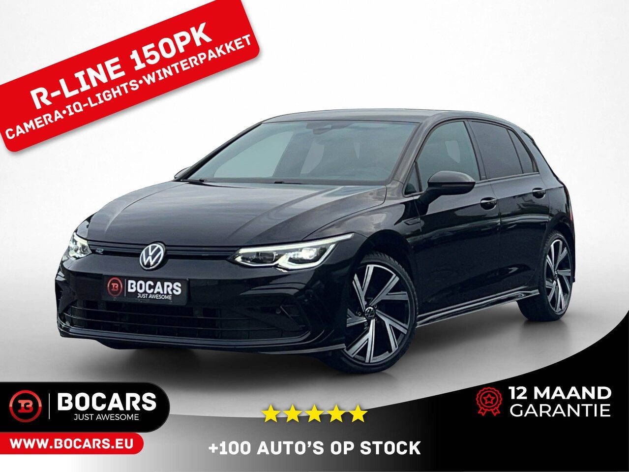 Volkswagen Golf 8 R-Line, Auto's, 1498 cc, 0 kg, Zwart, Bedrijf