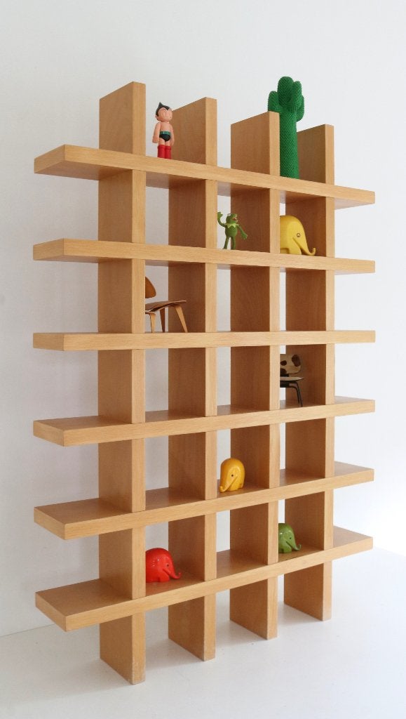 Vintage Oak Room divider - Wandrek - CD Rek - Japanse stijl, Enlèvement, Utilisé
