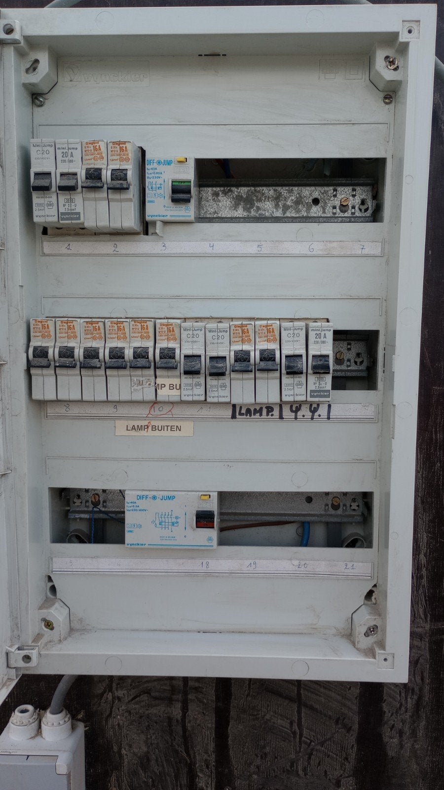 État de fonctionnement de l'armoire de chantier naval 230 V, Enlèvement