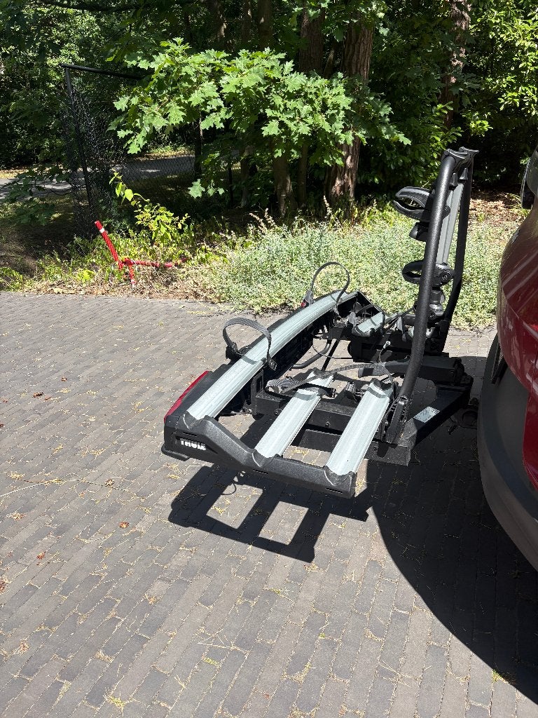 Thule Velospace XT fietsendrager voor 3 fietsen, Ophalen, 3 fietsen of meer, Elektrische fiets, Zo goed als nieuw