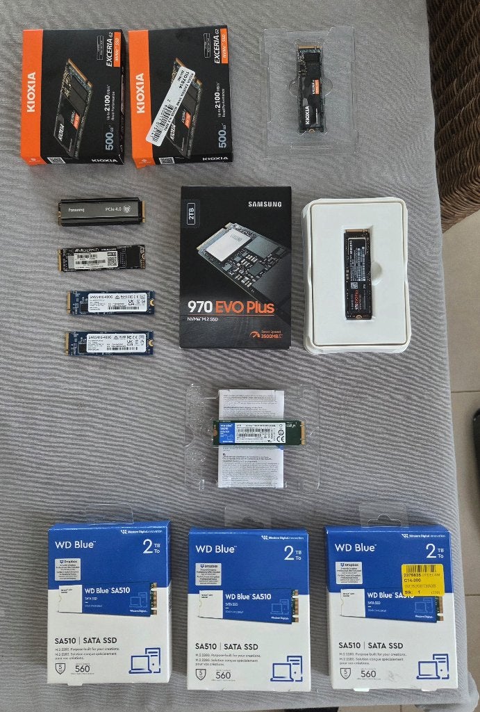 SSD M.2 NVMe & SATA Samsung, Western Digital, Synology, ..., Enlèvement ou Envoi, Utilisé, Autres connexions, SSD