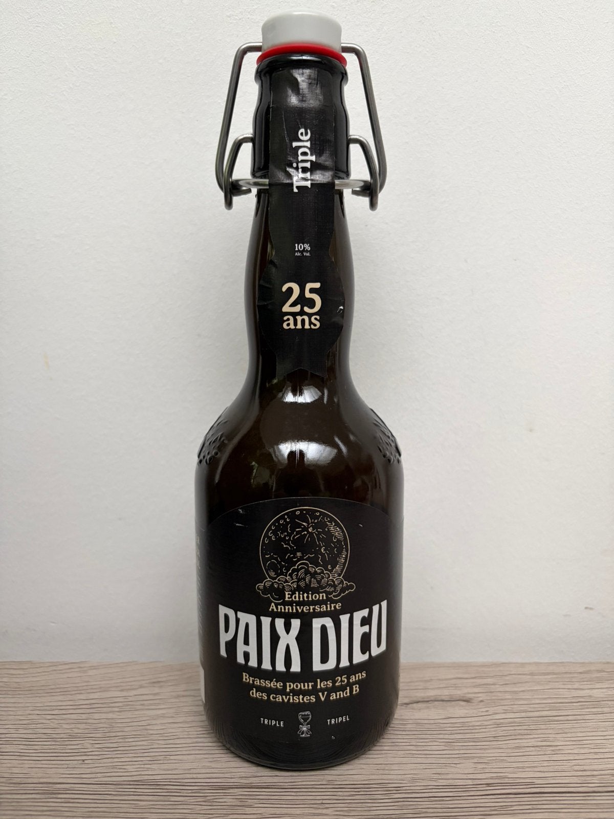 Bouteille vide de Paix Dieu 25 ans V et B, Enlèvement ou Envoi, Comme neuf, Bouteille(s), Autres marques