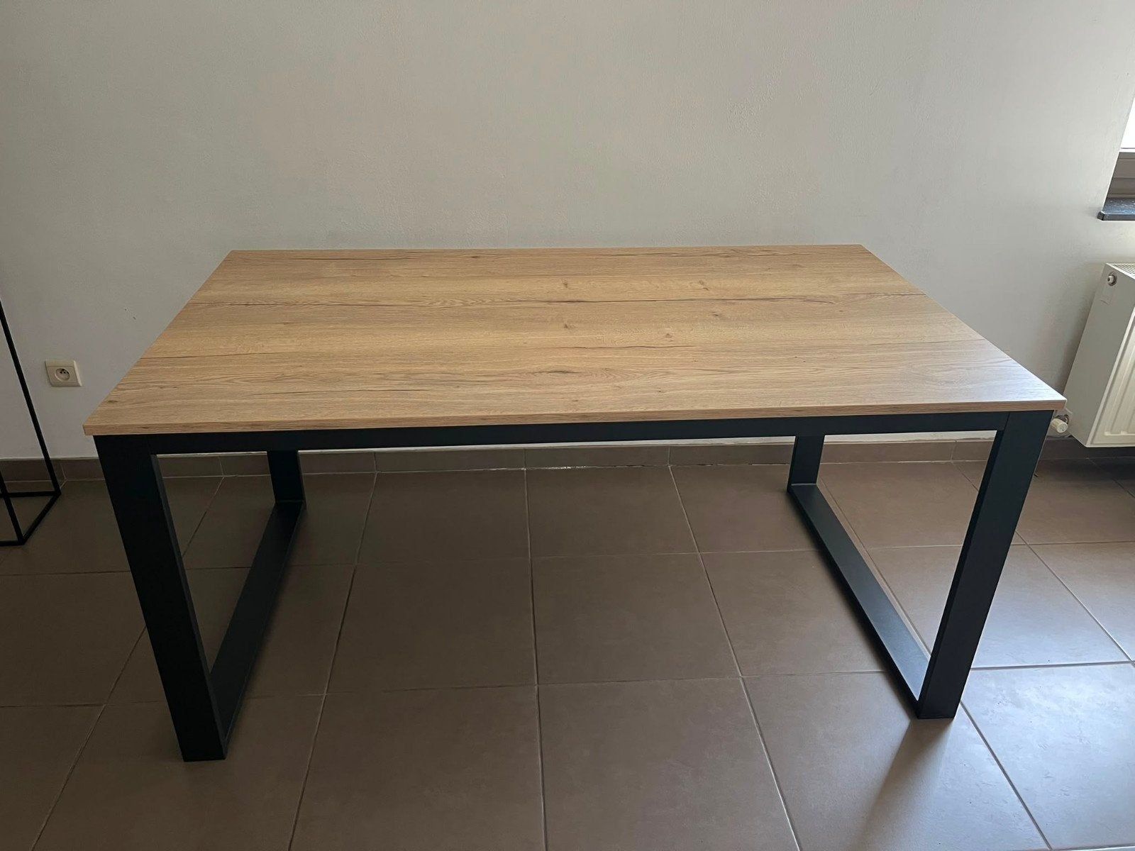 Industriële Eettafel 160x90 cm, Huis en Inrichting, Tafels | Eettafels, Ophalen, 50 tot 100 cm, Zo goed als nieuw, Vier personen