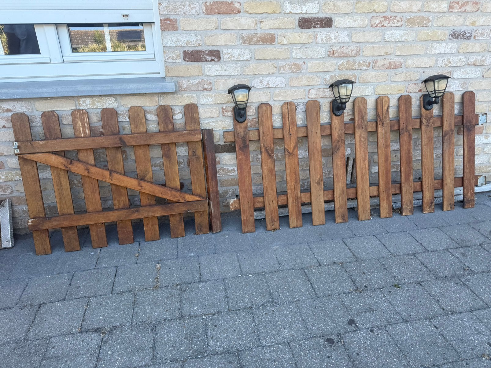 Tuinhek hardhout poort, Tuin en Terras, Tuinhekken en Hekwerk, Ophalen, Zo goed als nieuw, Tuinhek