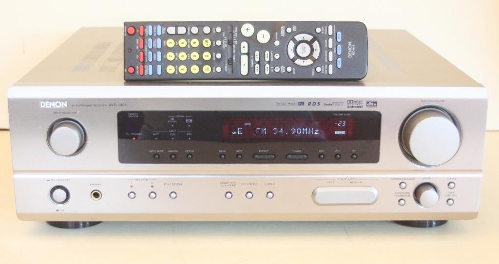 Denon AVR-1404 Versterker Receiver / Afstandsbd / 375 Watts, Denon, Ophalen of Verzenden, Zo goed als nieuw, 120 watt of meer