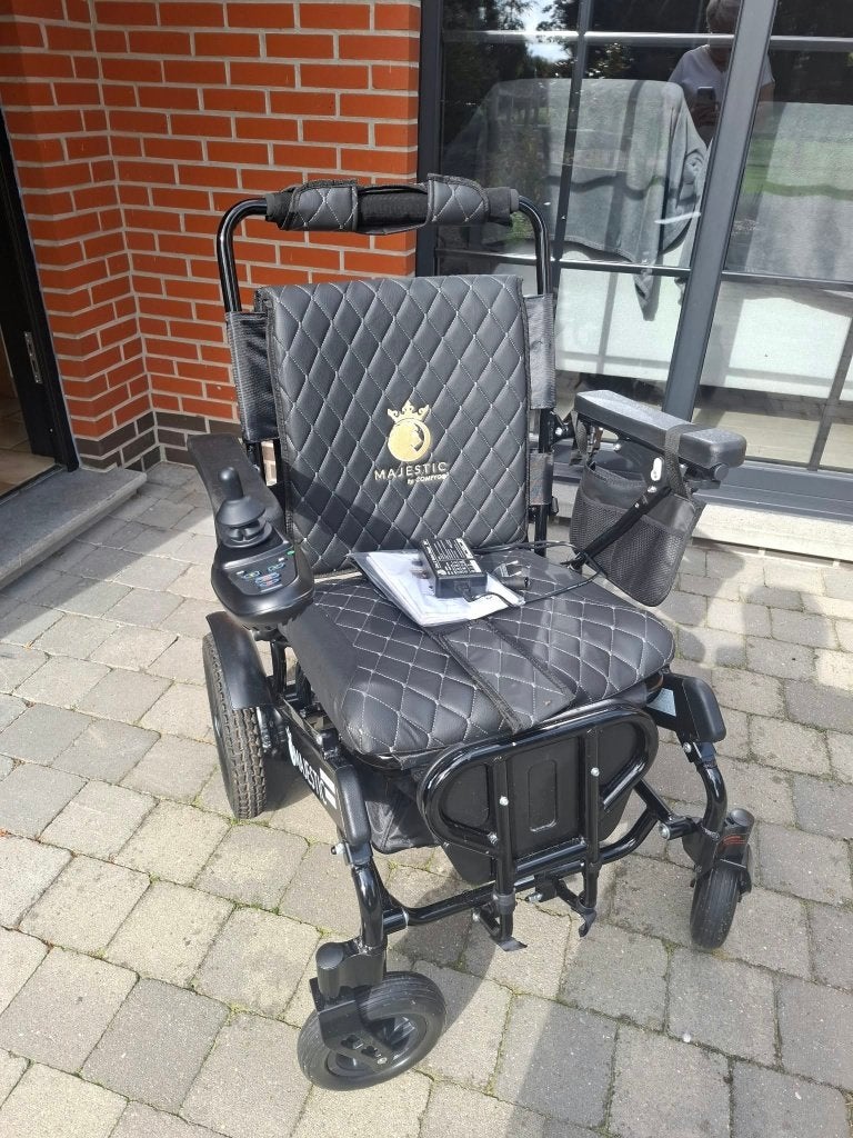 Elektrische rolstoel COMFYGObIQ-800, zo goed als nieuw!, Ophalen, Inklapbaar, Zo goed als nieuw, Elektrische rolstoel