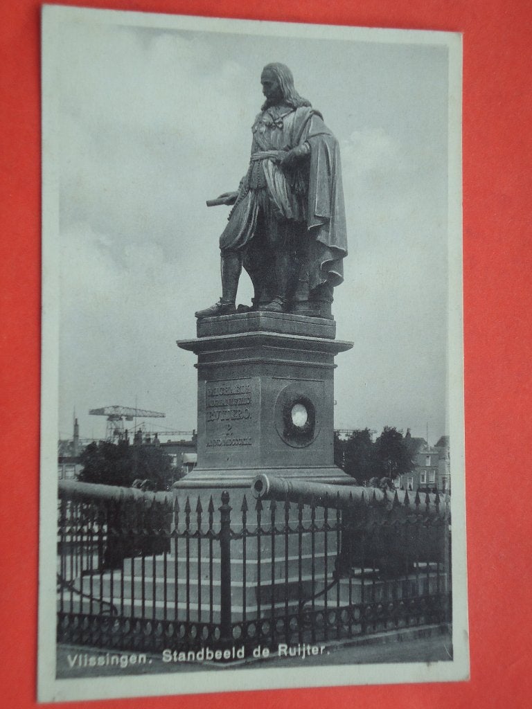 Zeeland > Vlissingen Standbeeld de Ruijter, Collections, Cartes postales | Pays-Bas, Enlèvement ou Envoi, 1920 à 1940, Affranchie