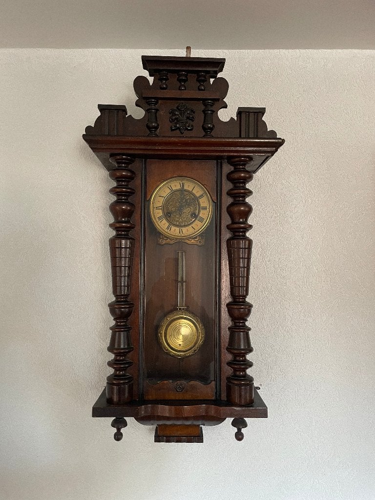Horloge murale ancienne en bois, Antique, Analogique, Enlèvement, Utilisé