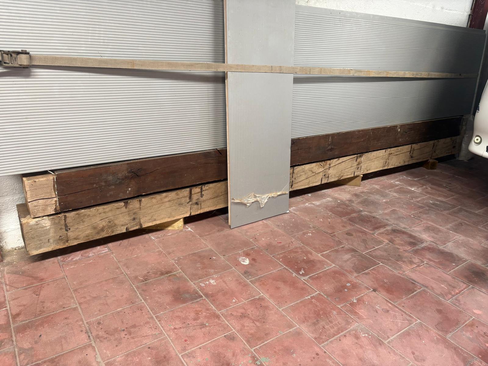 Eiken balk, Ophalen, Gebruikt, Hardhout, 250 cm of meer