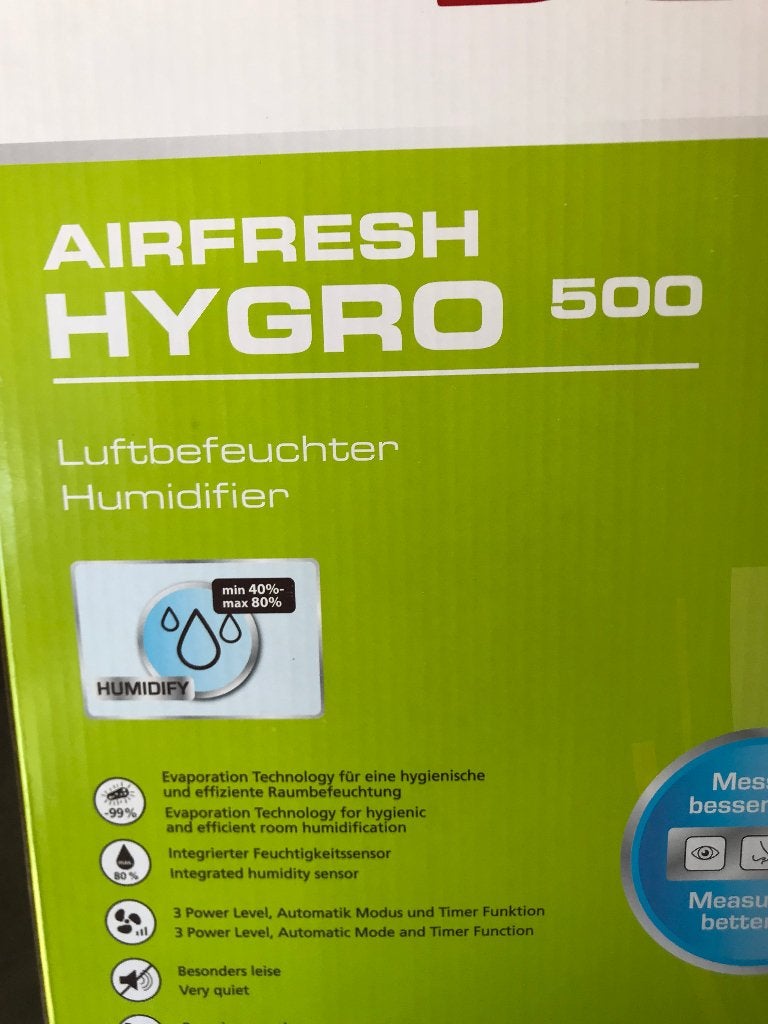Airfresch Hydro 500, Electroménager, Équipement de traitement de l'air, Enlèvement, Neuf, Humidificateur