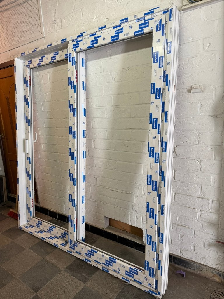 pvc schuifraam 200 br x 210 hoog, Doe-het-zelf en Bouw, Kunststof, 120 cm of meer, Nieuw, Ophalen of Verzenden