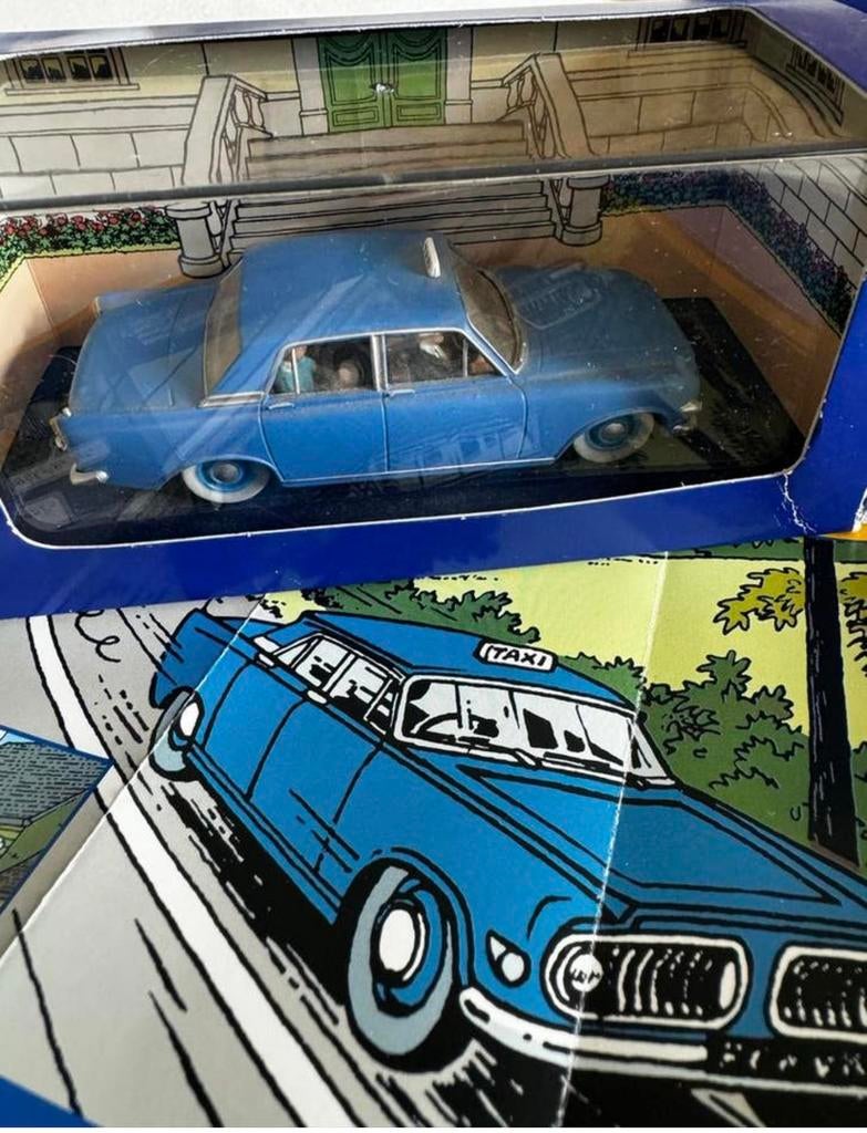 Kuifje auto 1:43 de ford zephyr taxi uit zwarte rotsen, Ophalen of Verzenden, Kuifje