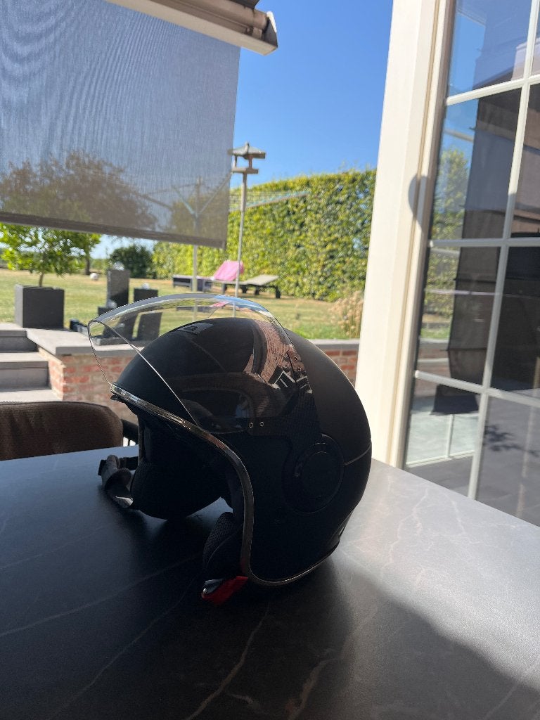 Vespa helm maat M matzwart, Ophalen, Zo goed als nieuw, Medium, VESPA